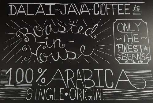 Dalai Java's coffee is roasted in house, only the finest beans - 100% arabica single orgin