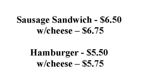 Page 1 of menu, Rocky's Cafe Canandaigua, NY